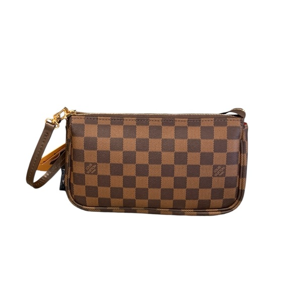 🆕 Louis Vuitton Style Damier Ebene Canvas Pochette Accessories 🆕 - Picture 5 of 14